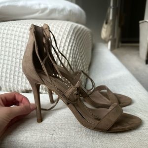 Lulus Nude Strappy Hells